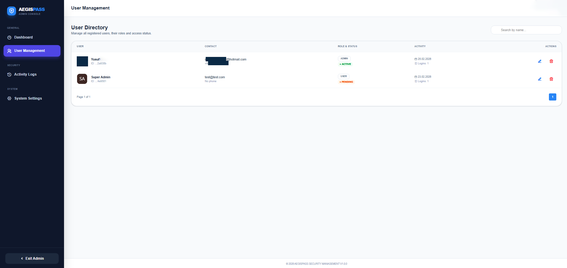 AegisPass - Node.js Authentication Boilerplate