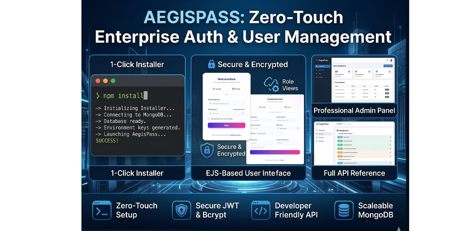 AegisPass - Node.js Authentication Boilerplate